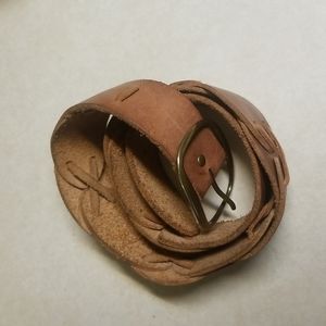 LP Genuine Leather Tan Belt Braided